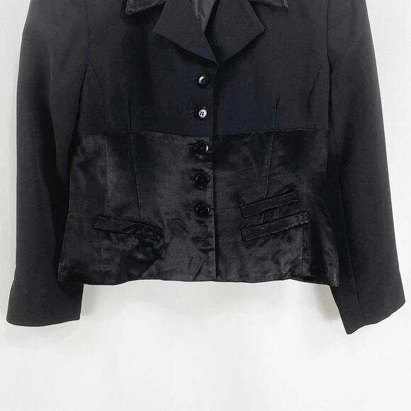 Vintage 1990s Black Blazer Suit Jacket - Picture 5 of 8